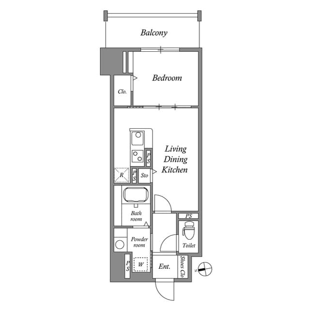 Main floorplan of LaSante Umedakita