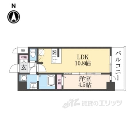 Preview floorplan of CRESTTAPP Kyoto Uzumasa Tenjinkawa DEX1 ✨[RT]