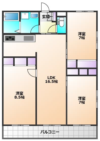 Preview floorplan of Helios 378 Kodaira Sakaecho