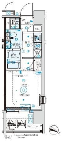 Preview floorplan of Crecia Yokohama Bando Bridge 801  