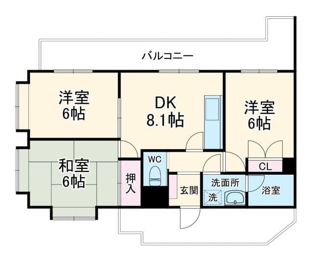 Preview floorplan of Hillside Kurata 101  