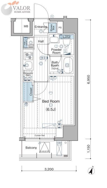 Preview floorplan of MAXIV Yokohama Yoshinocho NORTH 701  