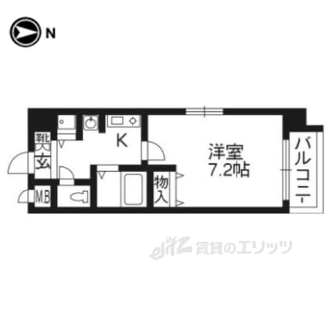 Preview floorplan of Presance Kyoto Sanjo Ohashi Higashiyamaen  KM 🌳