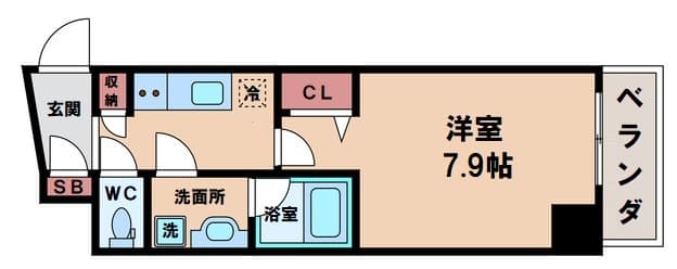 Preview floorplan of コンフォリア・リヴ天王寺寺田町ソルテラス