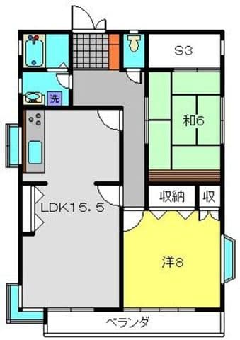 Preview floorplan of Kamichizuka Town Rental House KM 🌳 