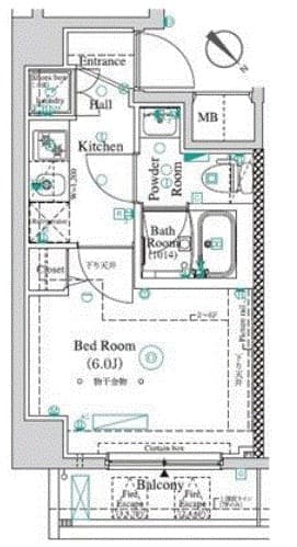 Preview floorplan of Amberil Marlo Yokohama 502