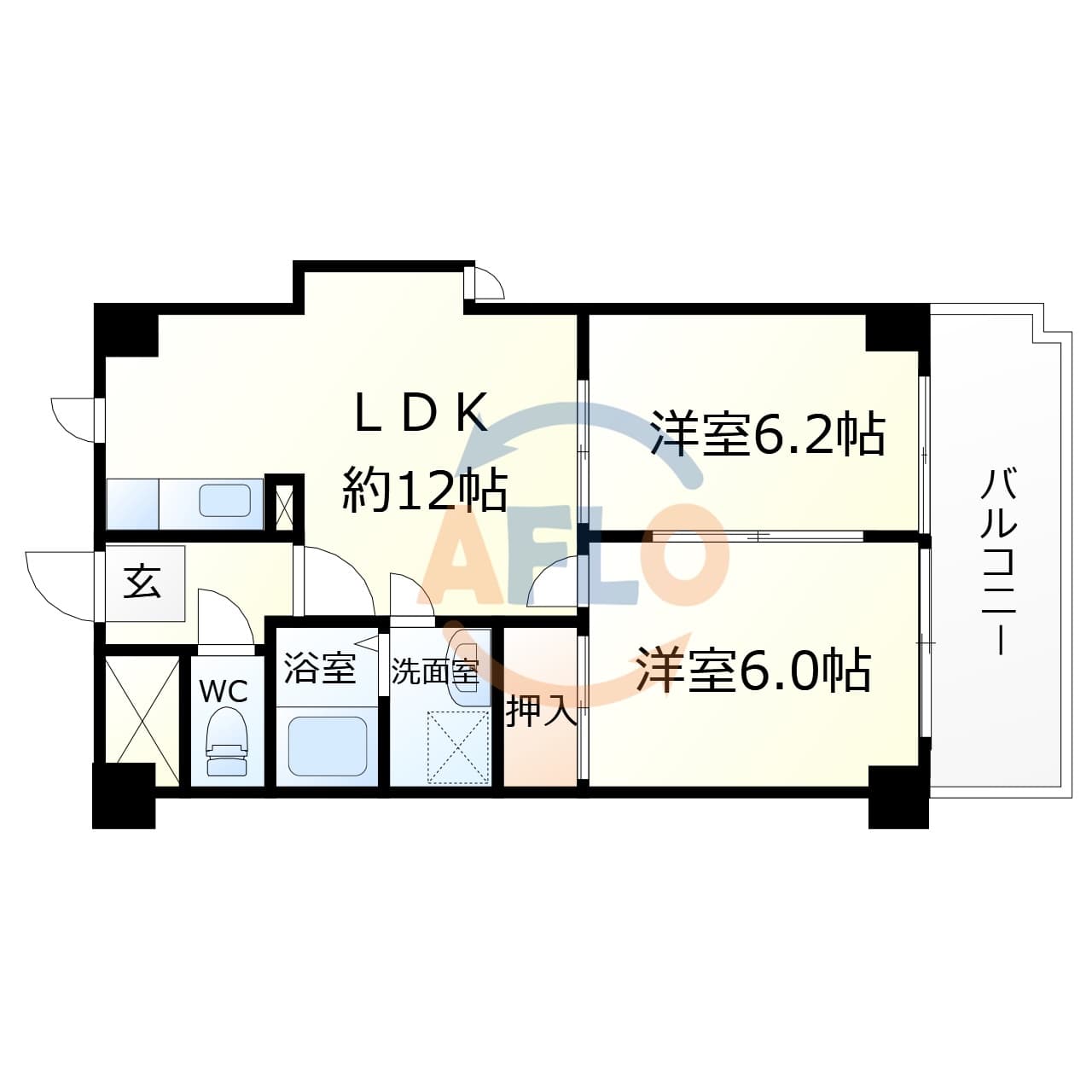 Preview floorplan of Shinkebi Building TWIN