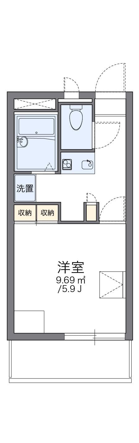Preview floorplan of leopalace Hasegawa