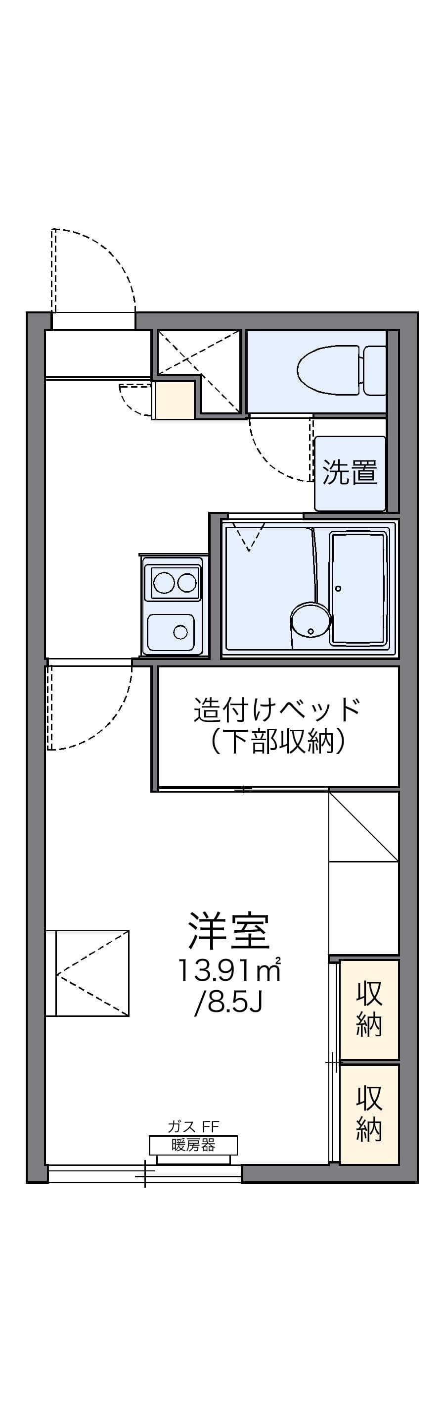 Preview floorplan of leopalace Axis Kitago