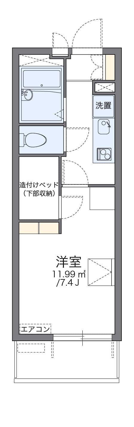 Preview floorplan of leopalace Katsuyama