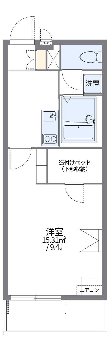 Preview floorplan of leopalace Higashi Tatsumi