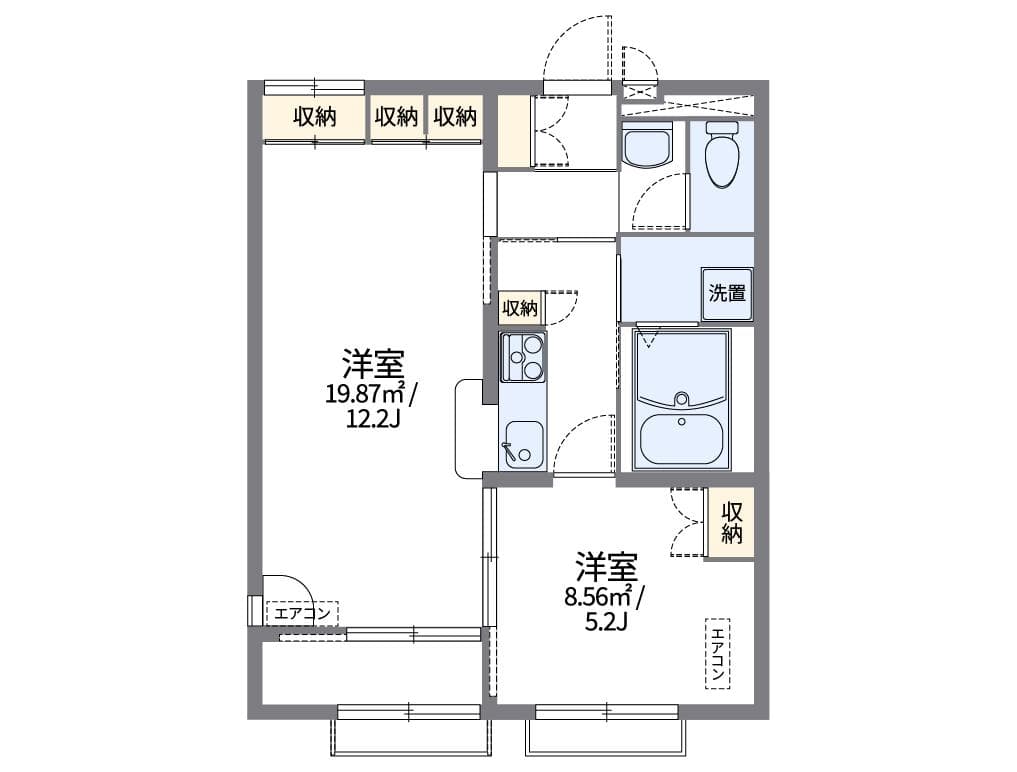 Preview floorplan of leopalace Happiness NAWATE
