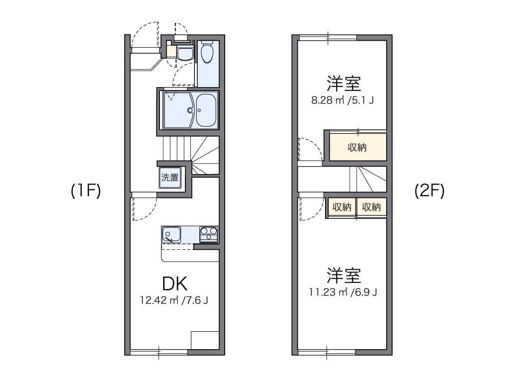 Preview floorplan of leopalace Yanagido
