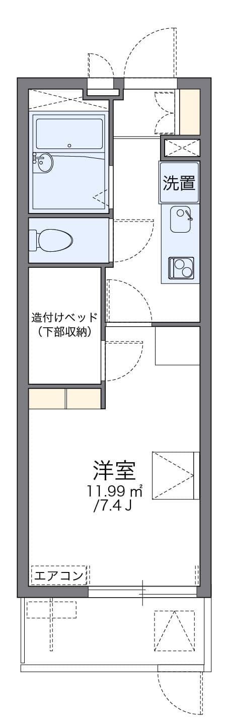 Preview floorplan of leopalace Yutrogi Okabe