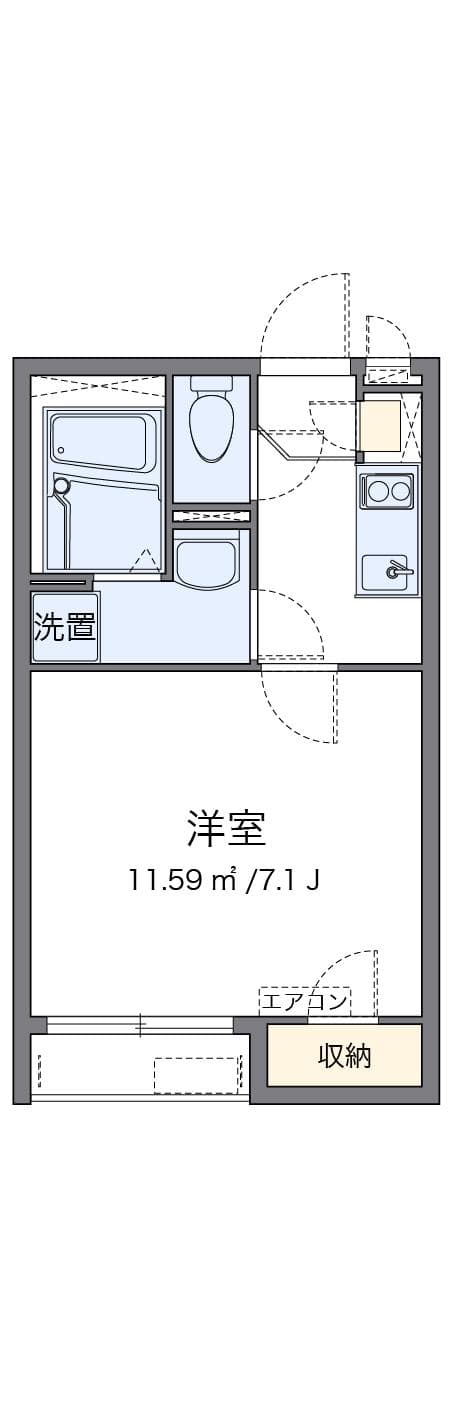 Preview floorplan of CLEINO Nishi Fukatsu