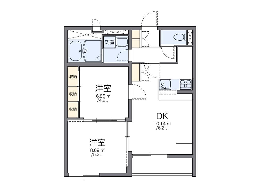 Preview floorplan of leopalace SEIZANSOU
