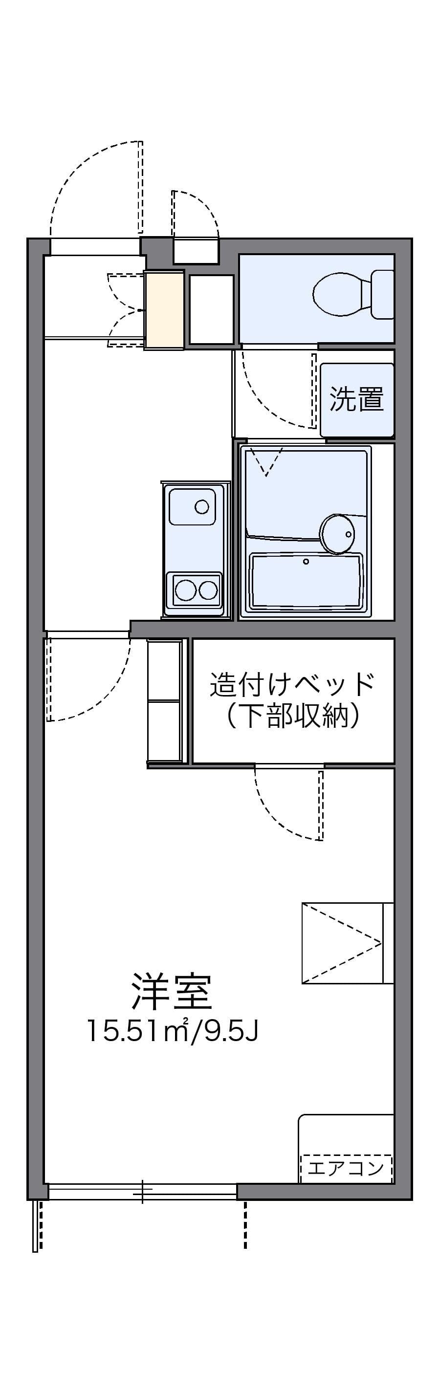 Preview floorplan of leopalace Racon D7 Notogawa