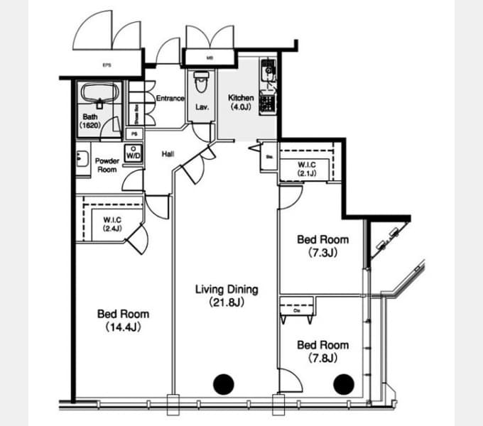 Preview floorplan of Hamamatsucho Square Studio
