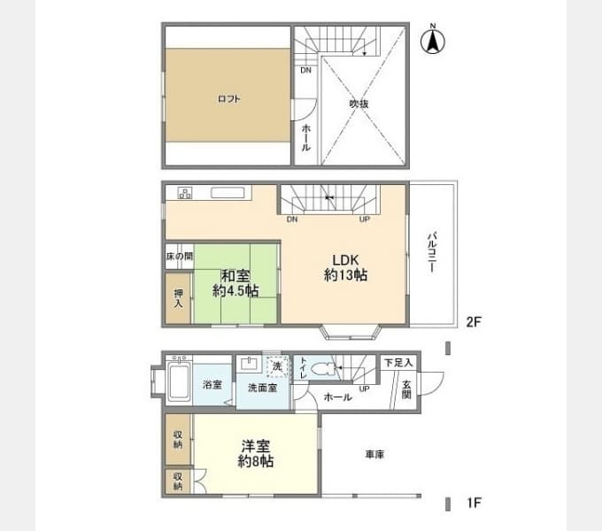 Preview floorplan of Honmachi 4-chome rental house