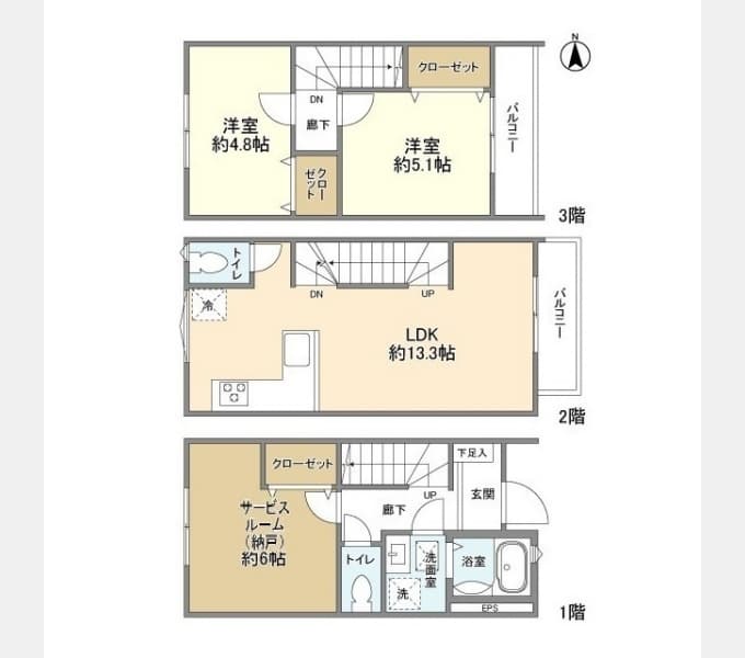 Preview floorplan of KoletTerrace Log Nakayama #08