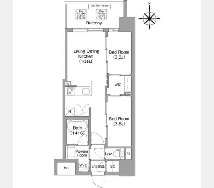 Preview floorplan of Comforia Liv Higashi Mikuni Ekimae Sol Terrace