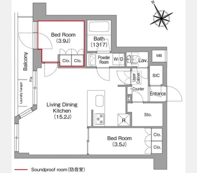 Preview floorplan of Comforia Live Hirai MUTIO