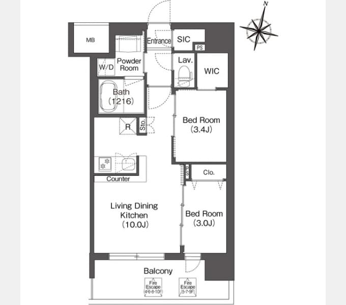 Preview floorplan of Comforia Live Kyobashi