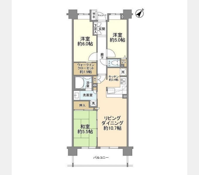 Preview floorplan of Crest form Yokohama Hiranuma