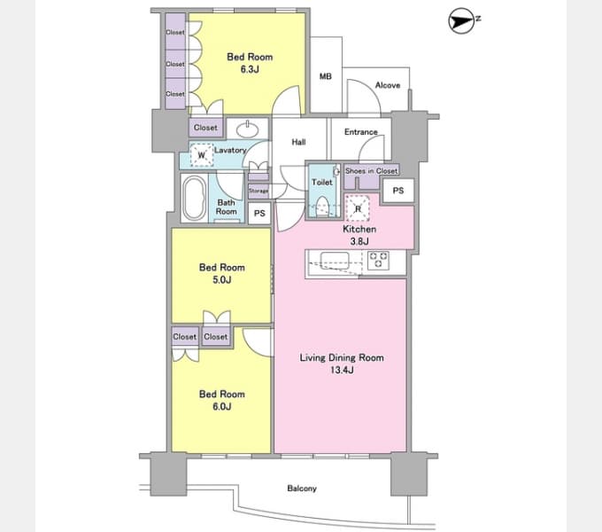 Preview floorplan of BLUE HARBOR TOWER Minato Mirai