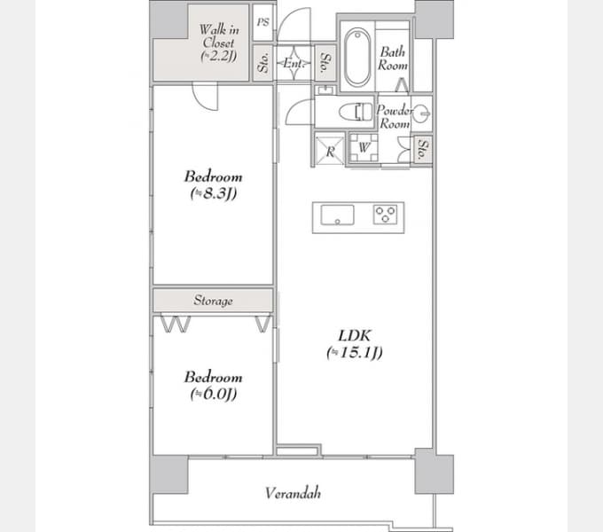 Preview floorplan of Apartment Keyaki Street Nakakasai