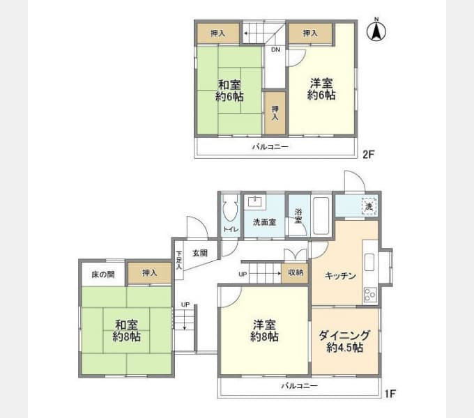 Preview floorplan of Kamikashiocho rental house