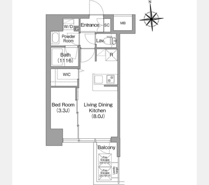 Preview floorplan of Comforia Live Sakuragawa Sol Terrace