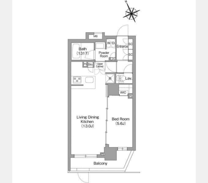 Preview floorplan of Comforia Nakakasai
