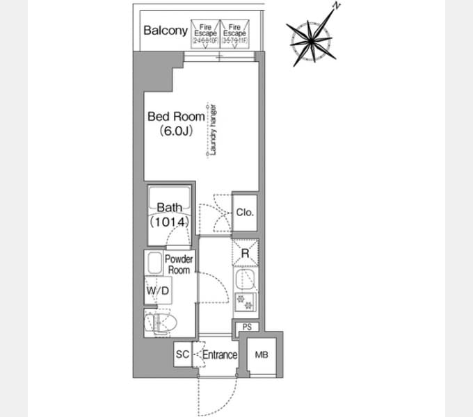 Preview floorplan of Comforia Live Yokohama Bandobashi