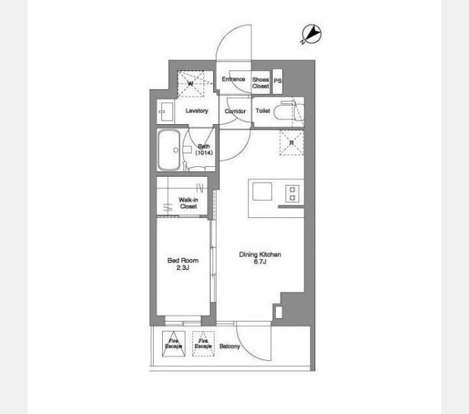 Preview floorplan of BPR Residence Motomachi Bay Side