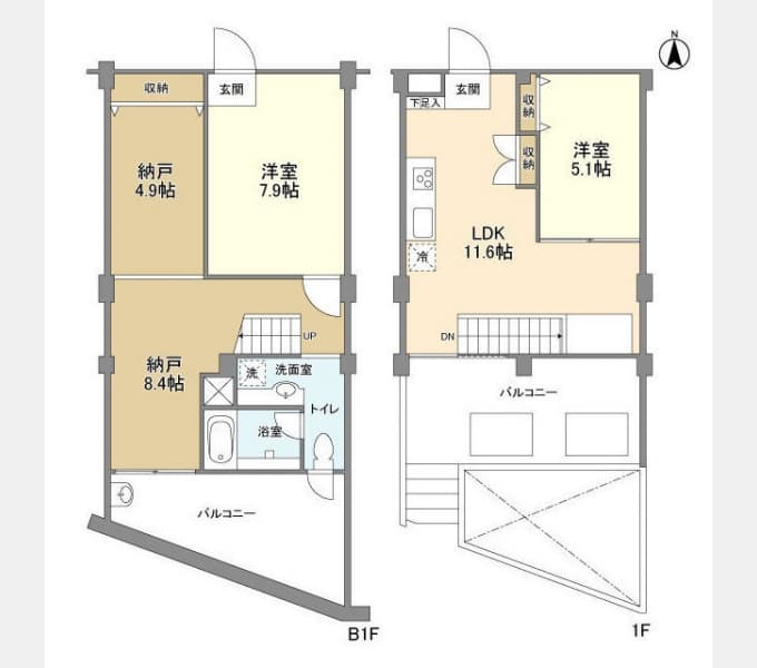 Preview floorplan of Motosumiyoshi Art Flats