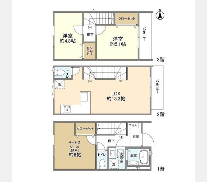 Preview floorplan of KoletTerrace Log Nakayama #07