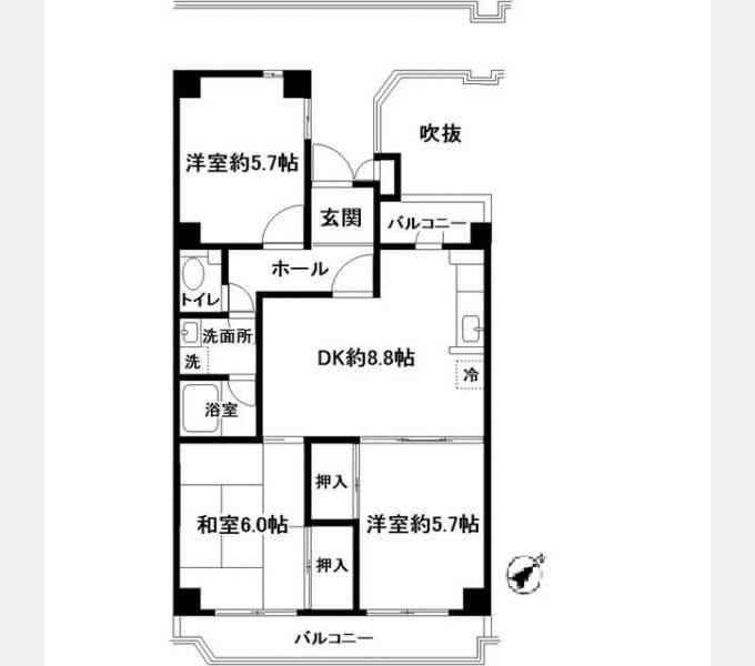 Preview floorplan of HMC Azamino