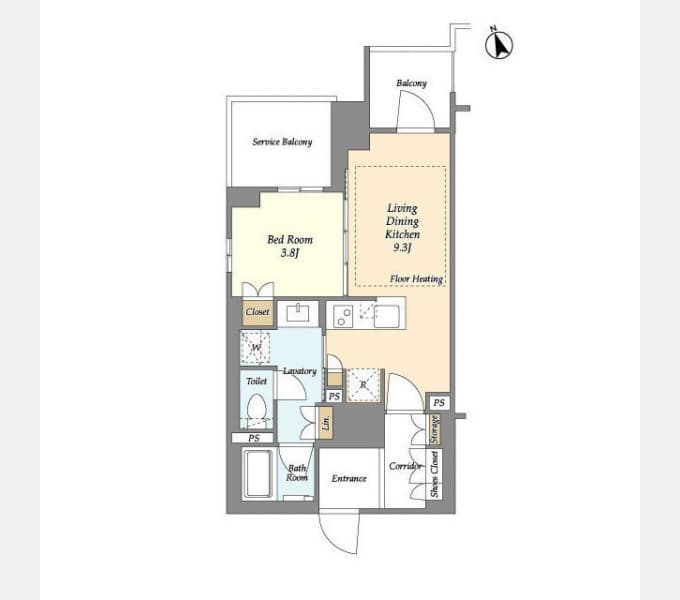 Preview floorplan of Dresse Aoba Eda Kita Front