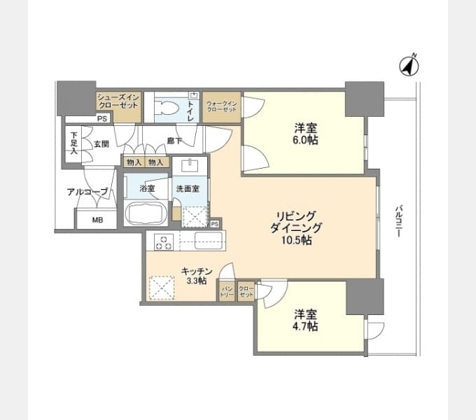 Preview floorplan of The Fine Tower Osaka Higobashi
