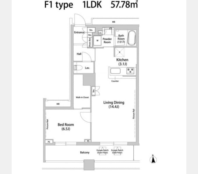 Preview floorplan of Shinagawa Heart View Tower