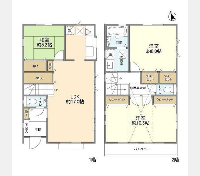 Preview floorplan of Kamigo 1-chome rental house