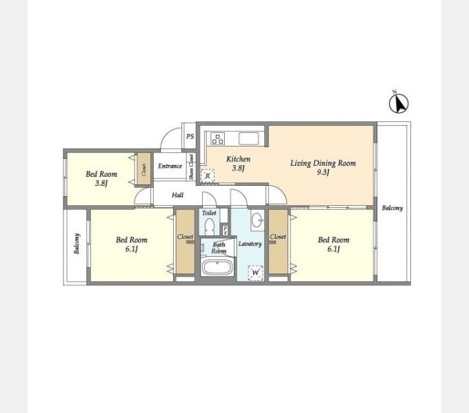 Preview floorplan of Telepalace Kashiwa Terute North Block Building 3