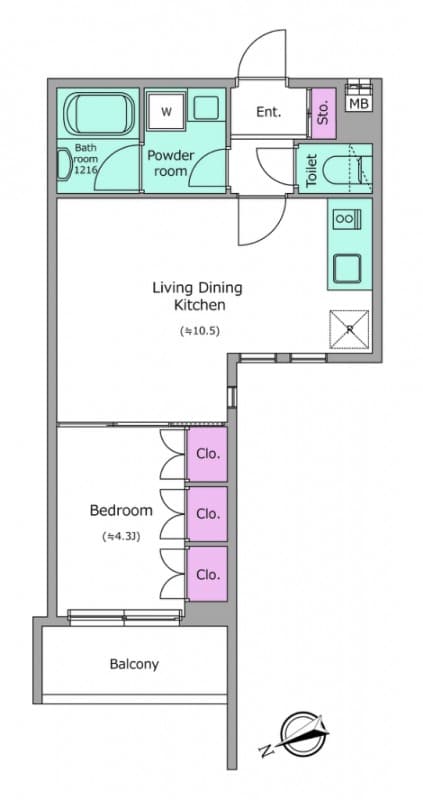 Preview floorplan of Laclas Yotsuya