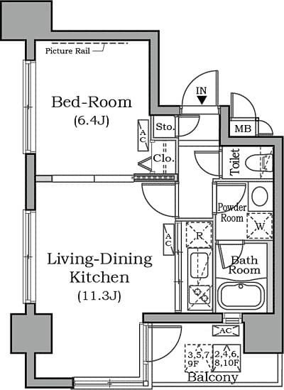 Preview floorplan of Residia Hiroo Minami