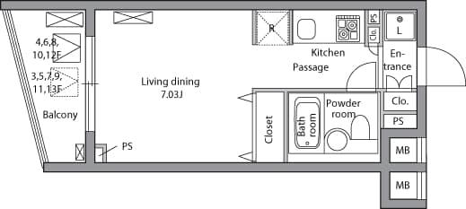 Preview floorplan of Residia Kanda Iwamotocho
