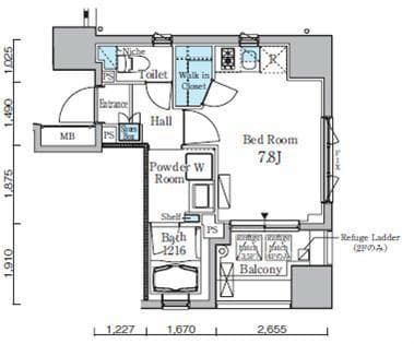 Preview floorplan of Residia Kudanshita II