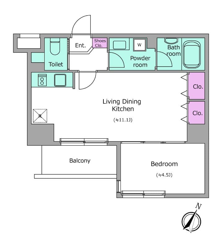 Preview floorplan of Residia Tsukiji