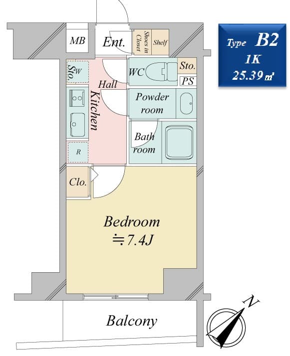 Preview floorplan of Cross Residence Nihonbashi Hamacho