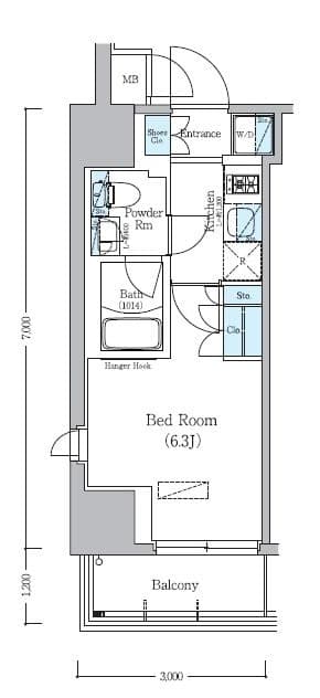 Preview floorplan of Urbanex Flag Stand